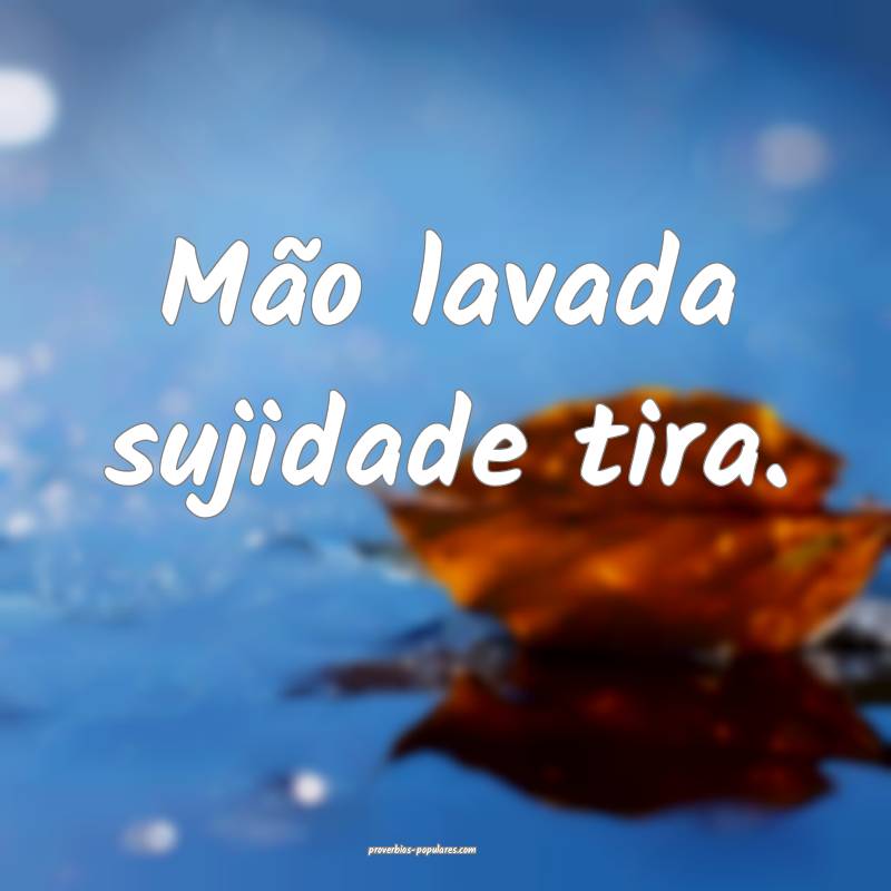 Mão lavada sujidade tira.
...
