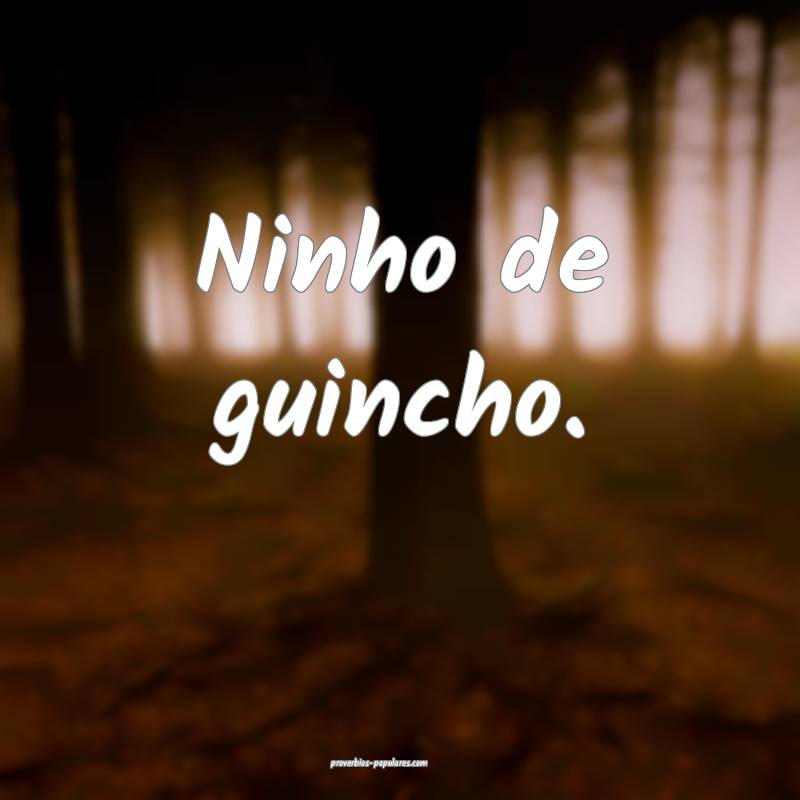 Ninho de guincho.
...