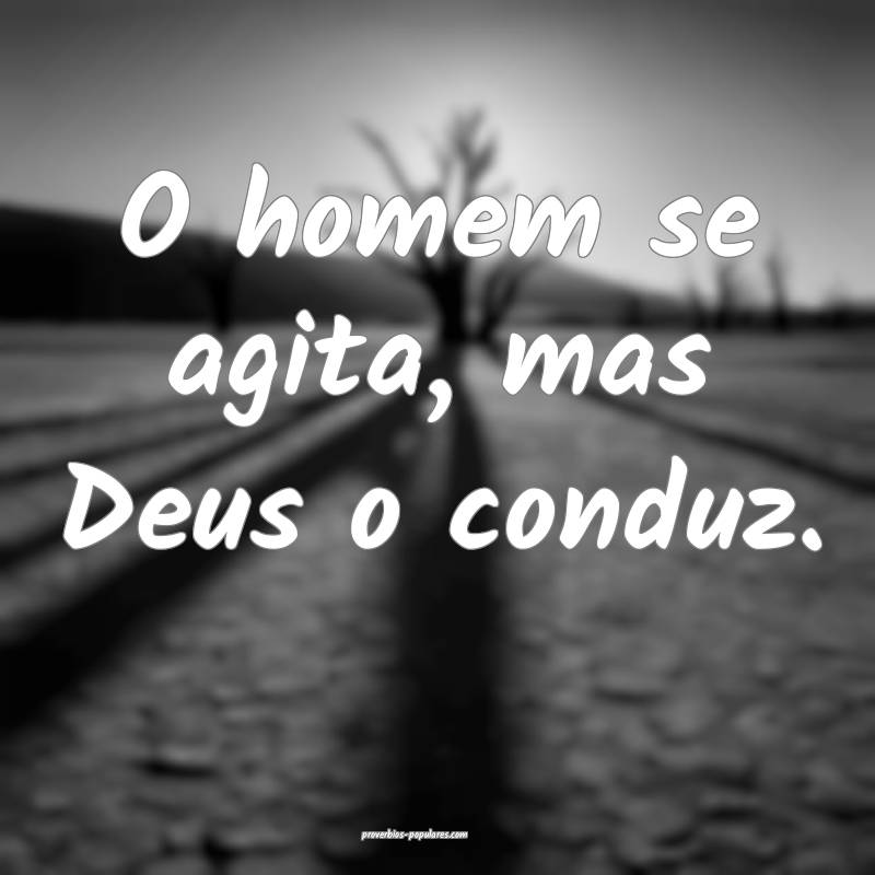 O homem se agita, mas Deus o conduz.
 ...