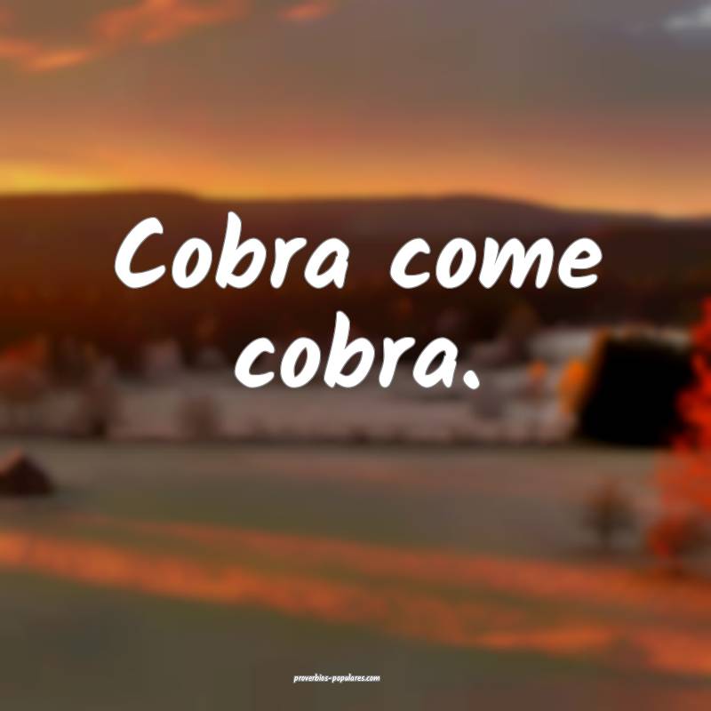 Cobra come cobra.
...