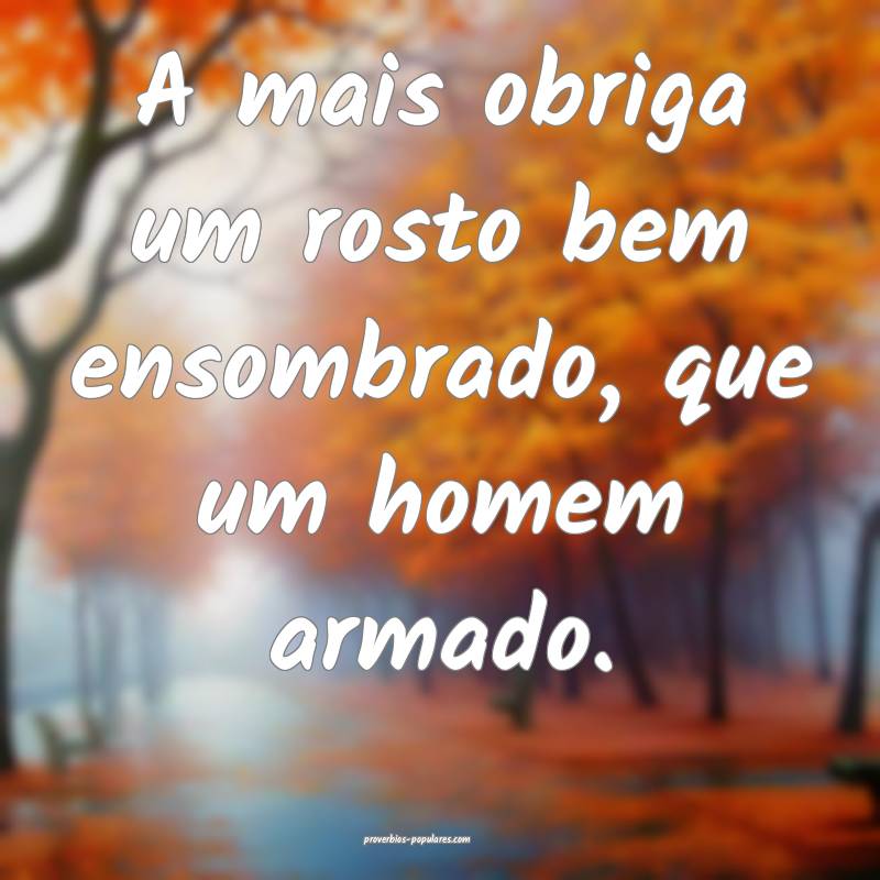 A mais obriga um rosto bem ensombrado, que um home ...