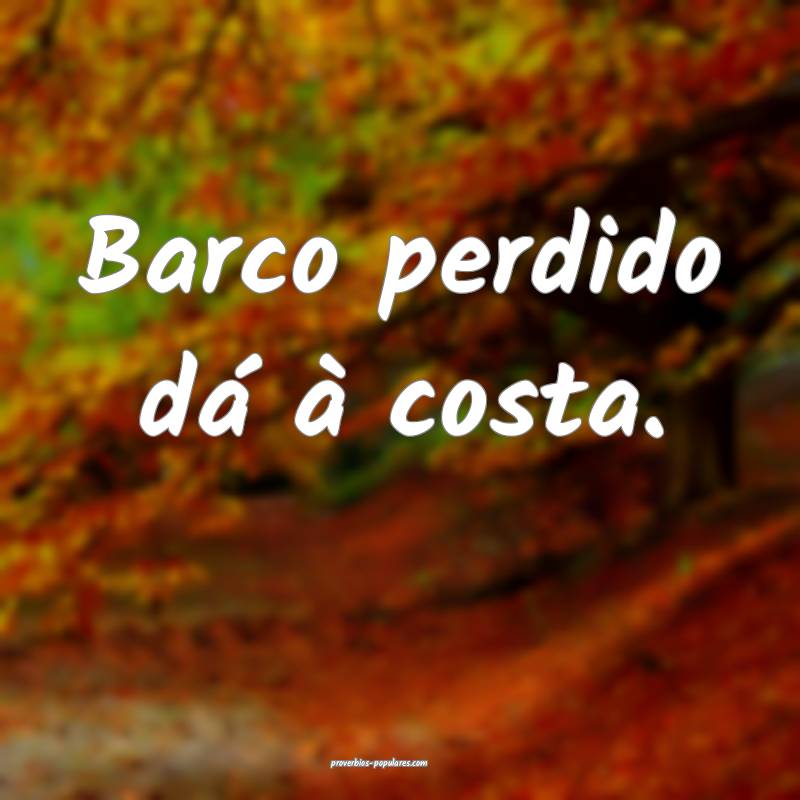 Barco perdido dá à costa.
 ...