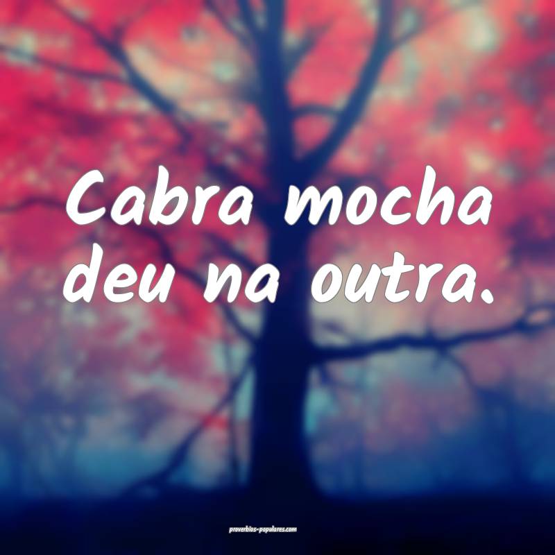 Cabra mocha deu na outra.
...