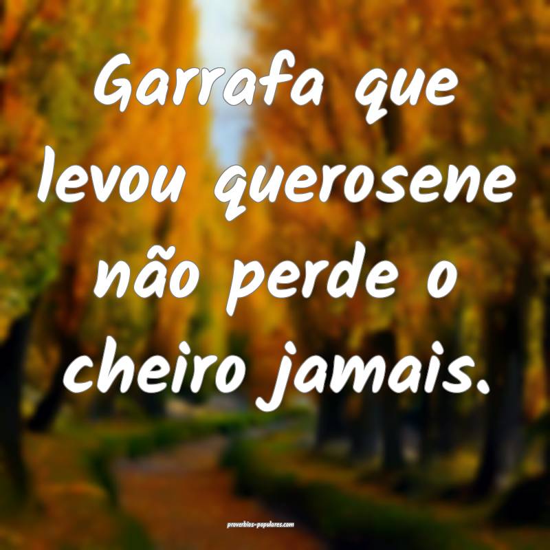 Garrafa que levou querosene não perde o cheiro ja ...